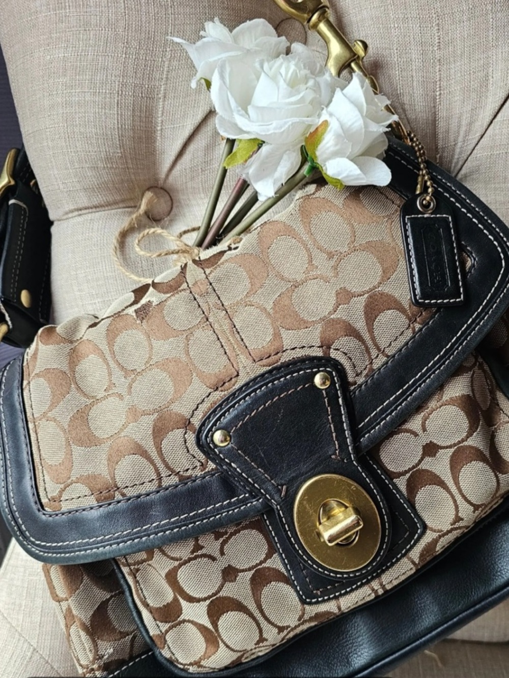 RARE Vintage Signature Canvas Shoulder